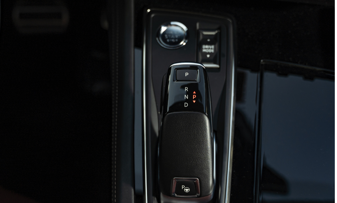 Car gear shift interior detail